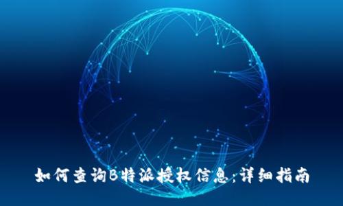 如何查询B特派授权信息：详细指南